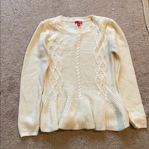 Cream peplum sweater